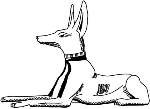 Ancient Egypt Jackal Coloring Page